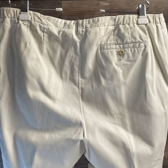 Lands’ End Zip Up Cotton Pants, Size 18W, White - Picture 5 of 7
